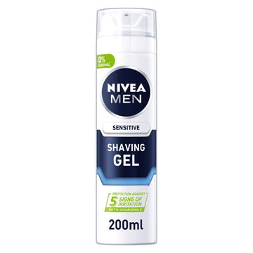 Men Sensitive Shave Gel With 0 % Alcohol, 200Ml